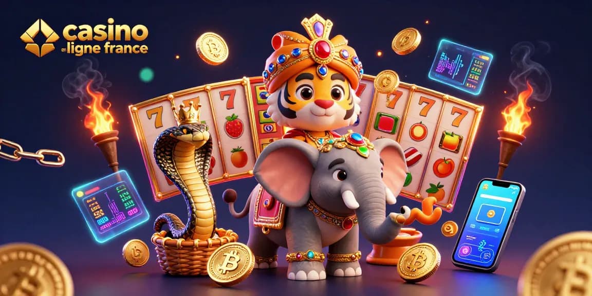 Jouer dans un casino en ligne France avec la magie d'une scène d'illustration 3D captivante.