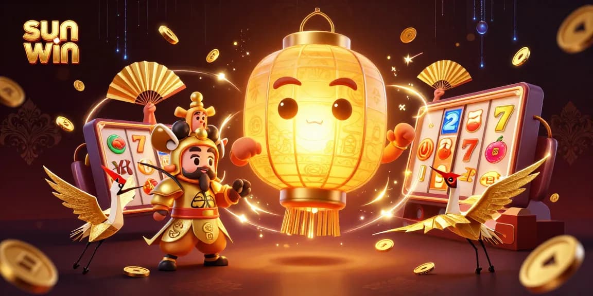 Engage with sun win's vibrant slot games in a captivating casino scene filled with gold.
