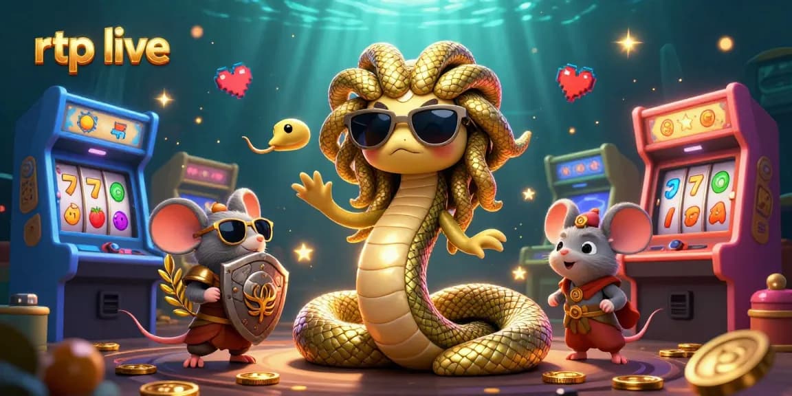 Engage with rtp live as Medusa and a mouse embark on a vivid casino adventure featuring slots.