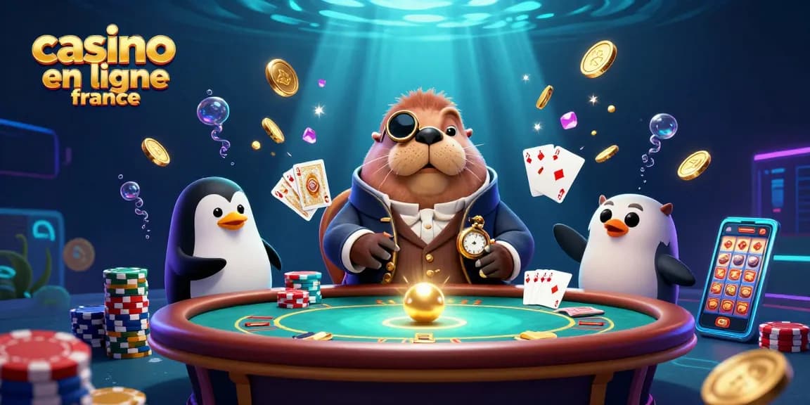 Jouez à des jeux de casino en ligne France avec un phoque raffiné et un poisson globe bluffeur.