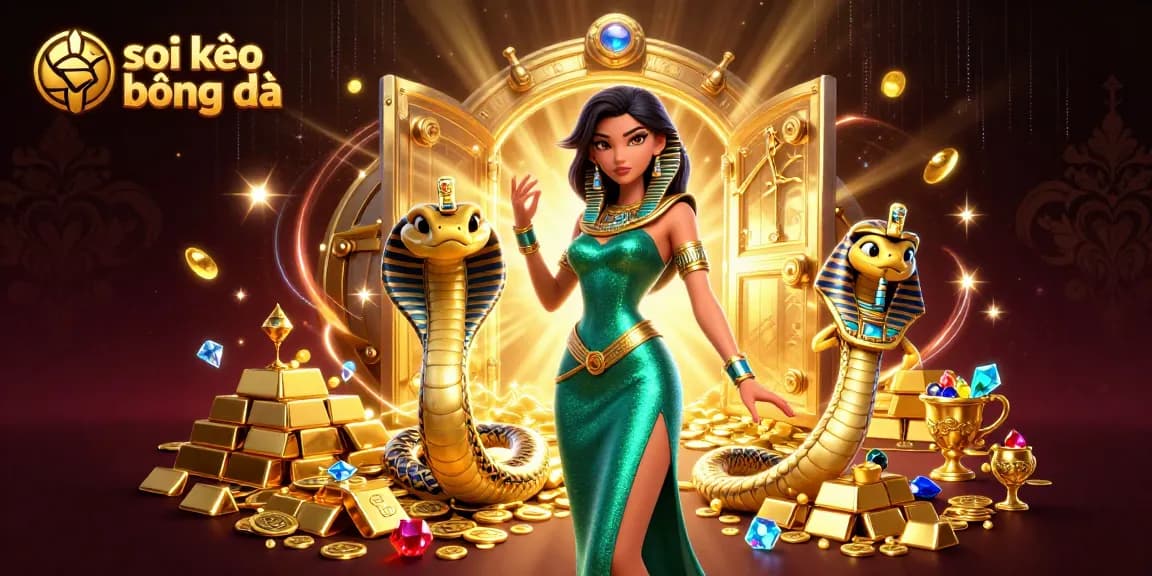 Engage with soi kèo bóng đá through a mesmerizing 3D illustration of sports betting elements and treasures.