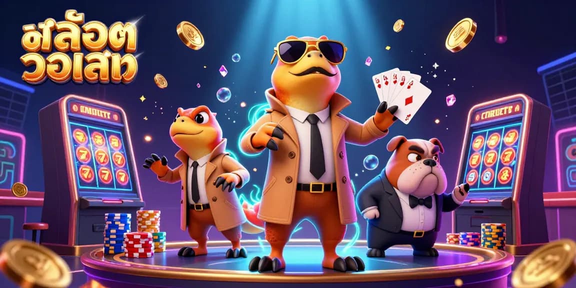 Engage in exciting สล็อตวอเลท gameplay with raptors in disguise at a VIP casino lounge.