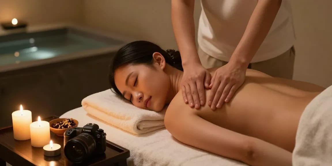 Experience a calming 스웨디시 massage with soothing oils in a serene spa setting.