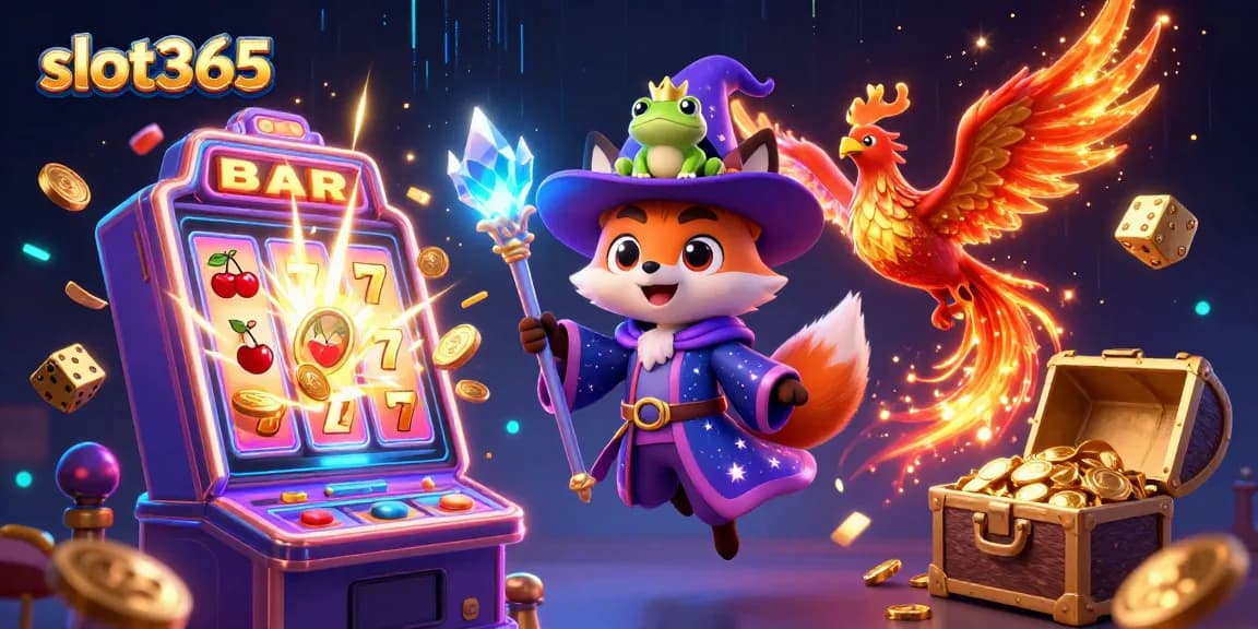 Experience the thrill of slot365 with a mystical wizard fox and jackpot-winning excitement.