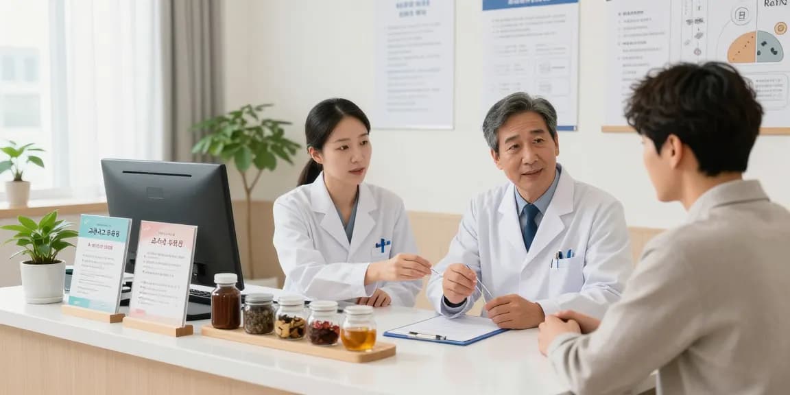 Consultation at 수원교통사고한의원 with experts discussing effective treatments for accident aftermath.