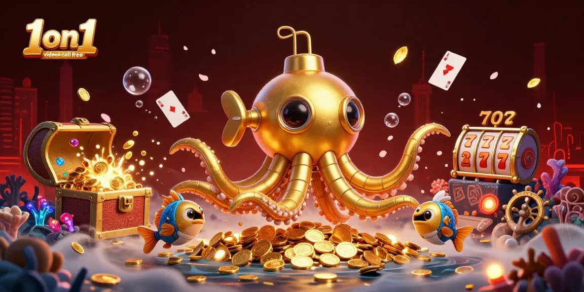 Engage in a 1 on 1 video call free amid a vibrant, animated casino-themed landscape, exploring exciting connections.