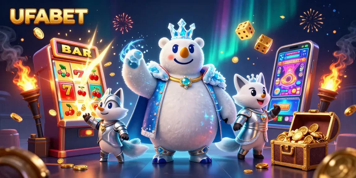 Win big with UFABET at this vibrant online casino featuring dynamic characters and thrilling slot visuals.