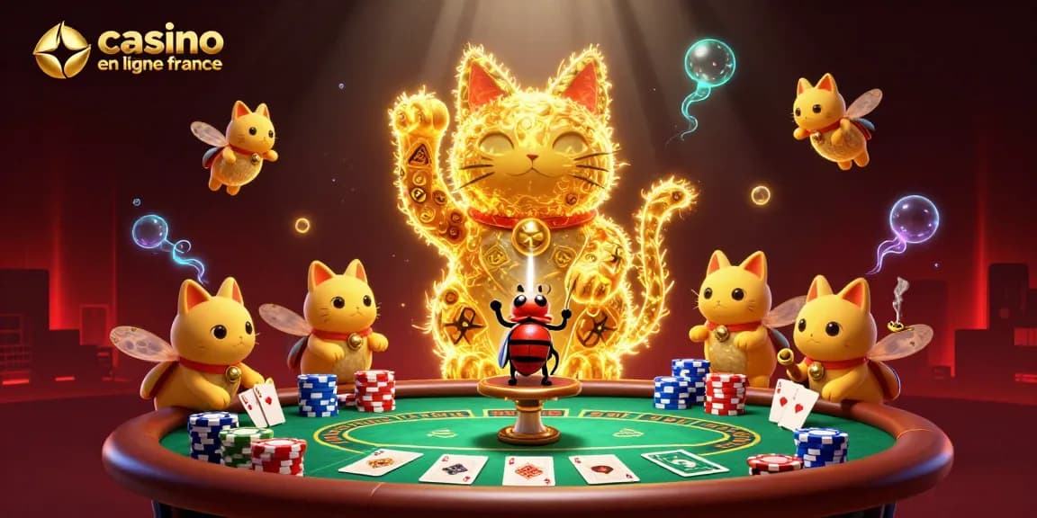 Jouez avec le grand chat chanceux au casino en ligne France et embrassez votre chance sur les tables!