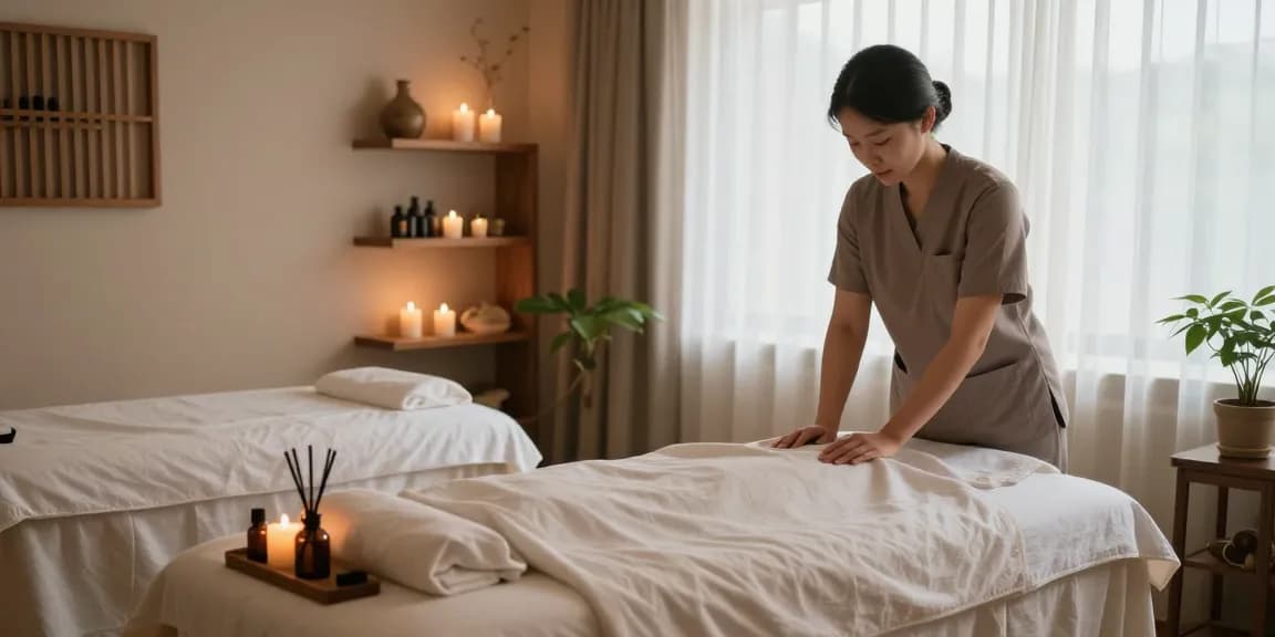 Experience relaxing 대구마사지 in a serene spa ambiance with soft lighting and calming décor.
