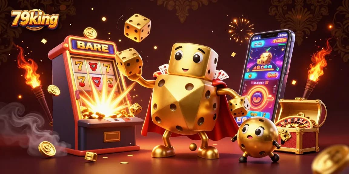 Spin the reels at 79king with vibrant characters enjoying a jackpot explosion of fun.