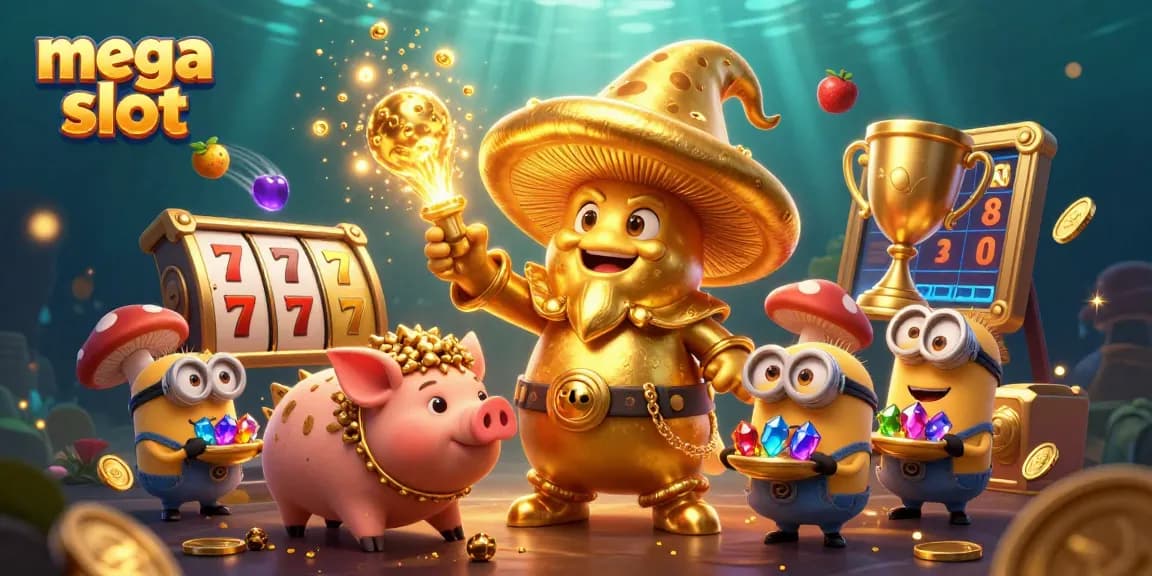 Menangkan jackpot dengan mega slot dalam ilustrasi kasino yang unik dan menarik.