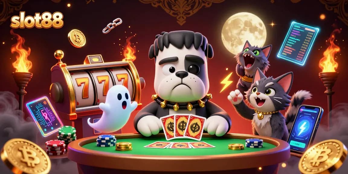 Engage in thrilling slot88 action with vibrant characters and casino elements in a captivating digital scene.