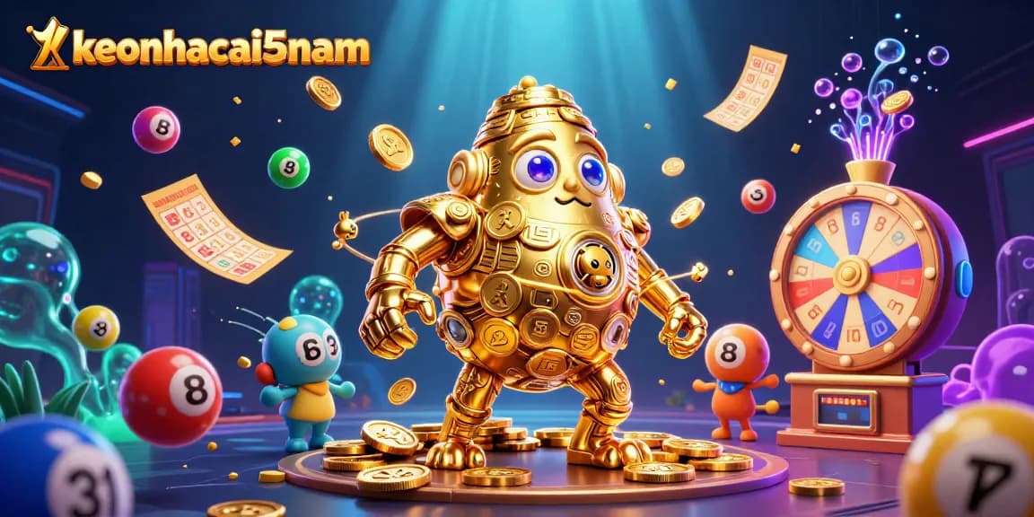 Experience thrilling gaming with keonhacai5nam's colorful golem and lottery essence.