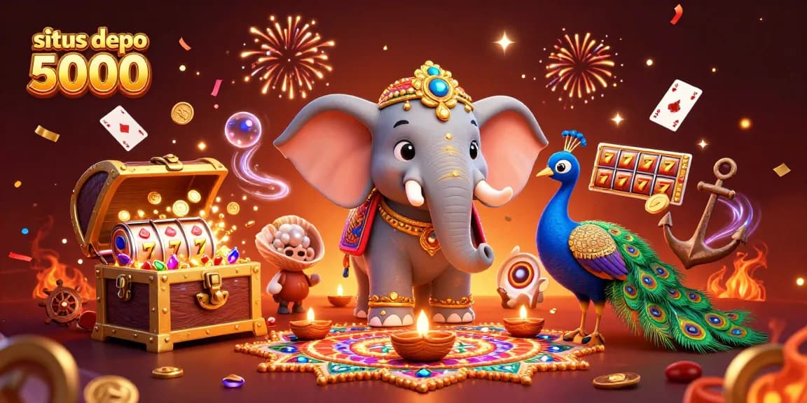 mainkan situs depo 5000 dengan elemen grafis slot dan karakter 3D menarik