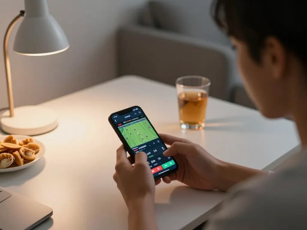 Experience the excitement of xz88 online sports betting with a smartphone app in a cozy setting.
