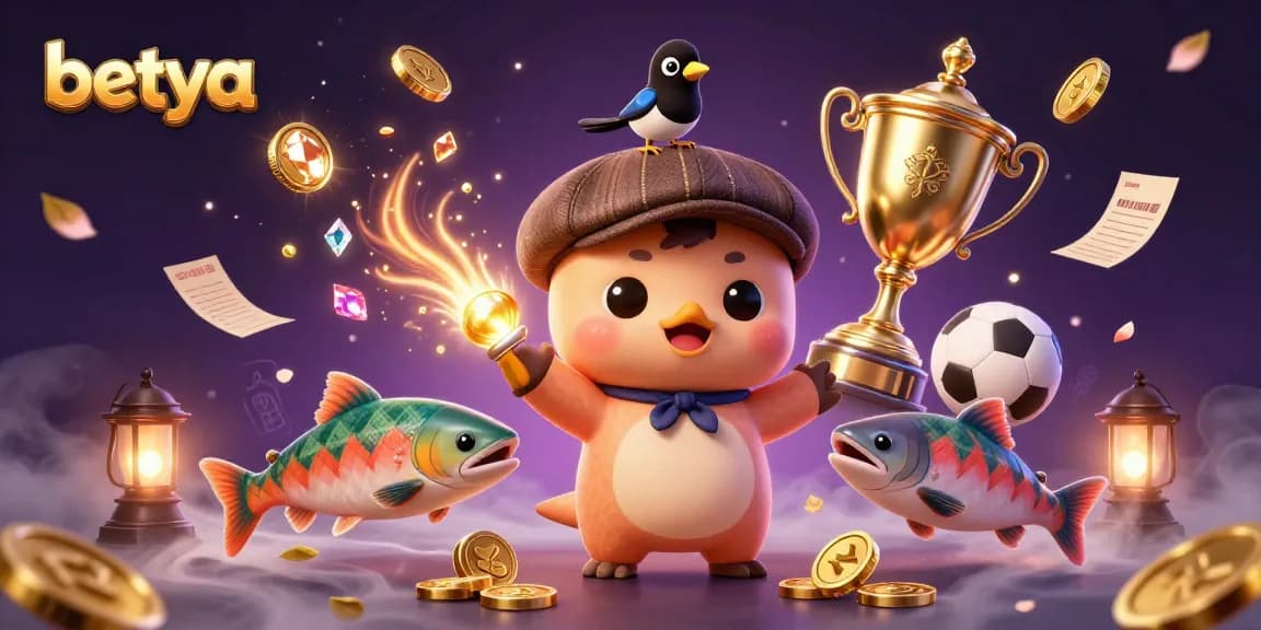 Join betya in thrilling sports betting moments with a playful Nessie, magpie, and dynamic game elements.