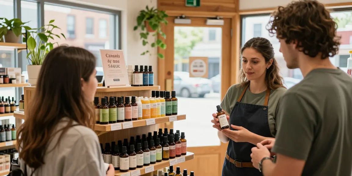 Discover organic CBD options at our official site, showcasing friendly service in a welcoming store.