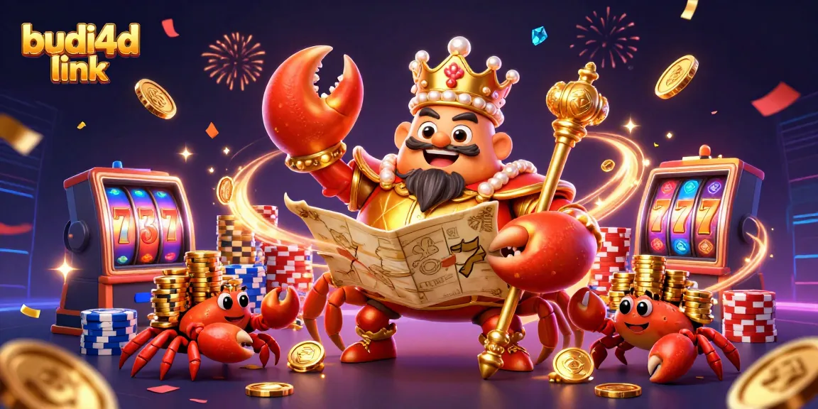 Experience the excitement of baccarat with the budi4d link in a vibrant casino scene featuring treasure and lucky symbols.