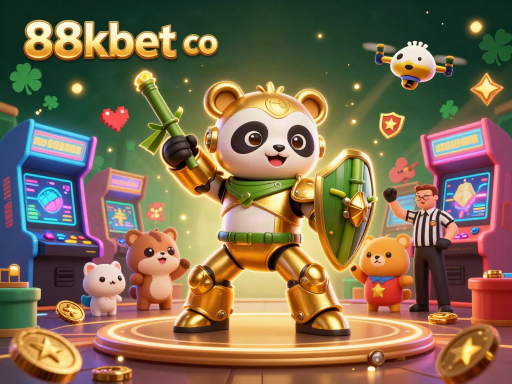 Experience vibrant gaming thrills at 88kbet co with an action-packed casino scene featuring dynamic characters and gaming elements.