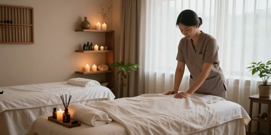Experience relaxing 대구마사지 in a serene spa ambiance with soft lighting and calming décor.