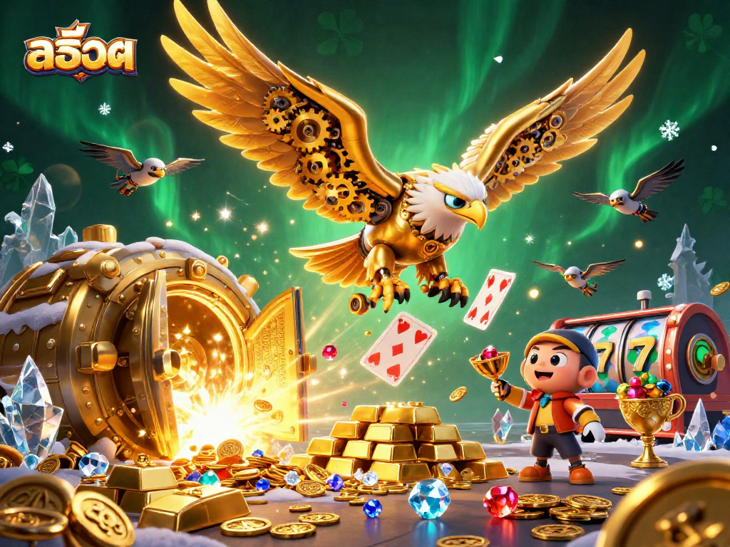Engage with สล็อต through dynamic 3D illustration showcasing thrilling casino elements and excitement.