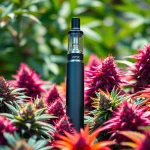 Showcase of Cannabis Vape with detailed vape pen and colorful cannabis buds.