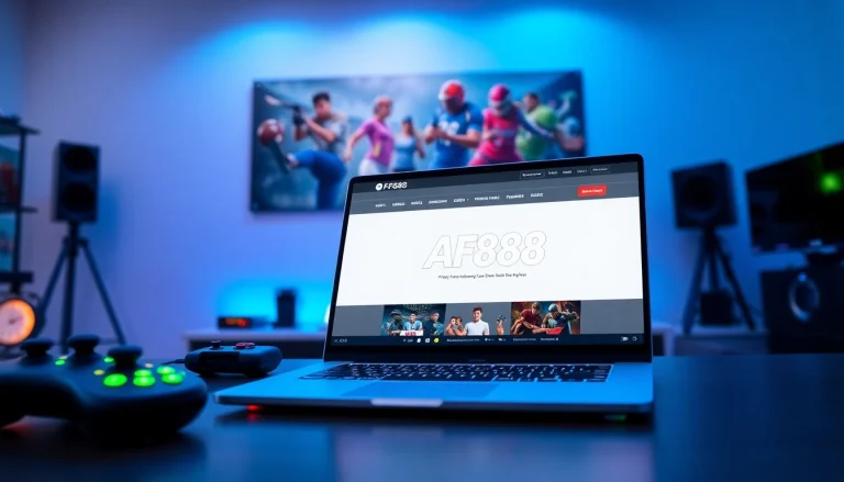 Interactive AF88 gaming platform interface showcasing user-friendly design and vibrant gaming elements.
