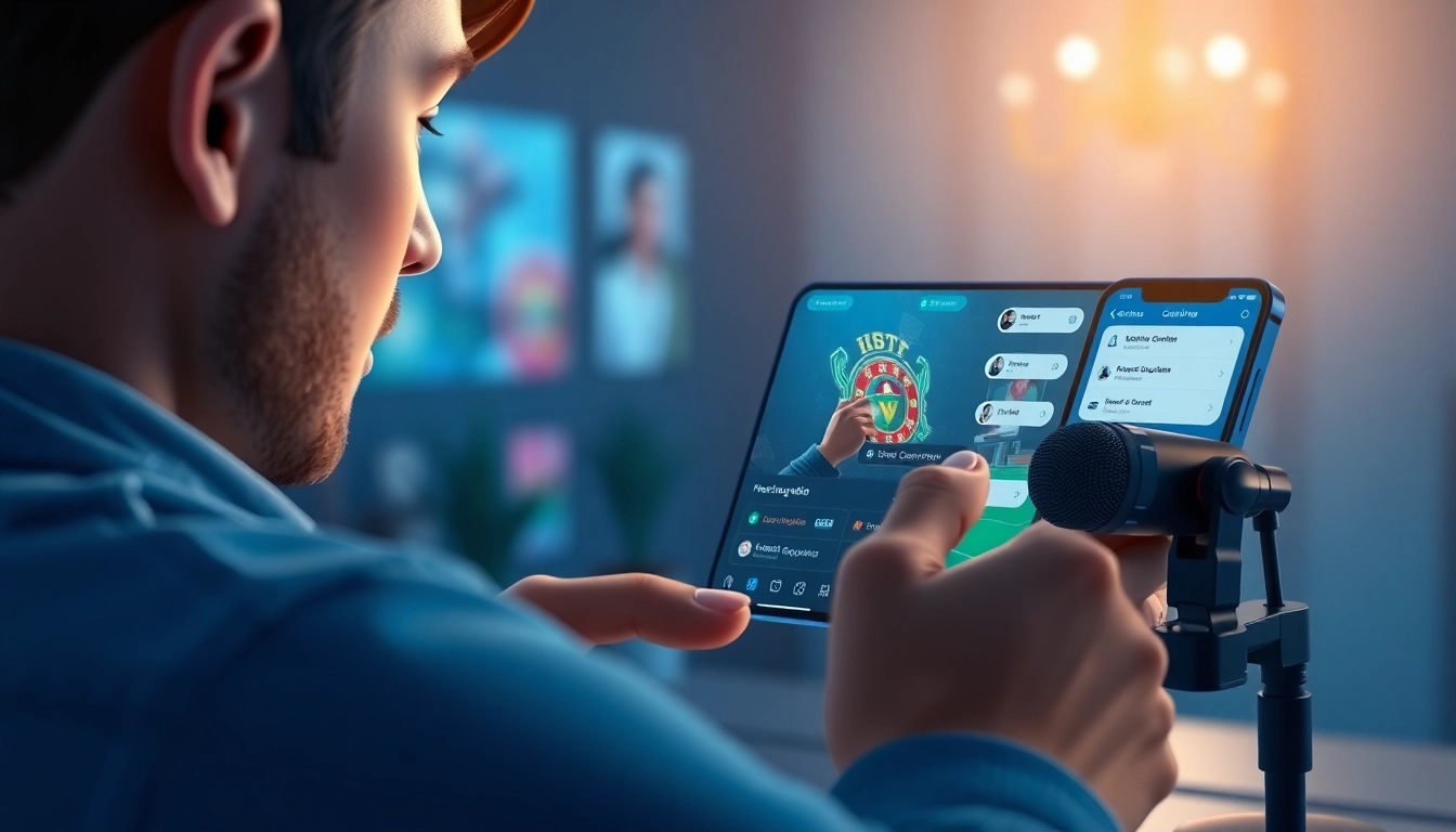 MV 88 microphone enhancing user experience on an online gambling platform with digital currency accents.