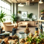Explore the welcoming atmosphere of a weed store with diverse cannabis products on display.