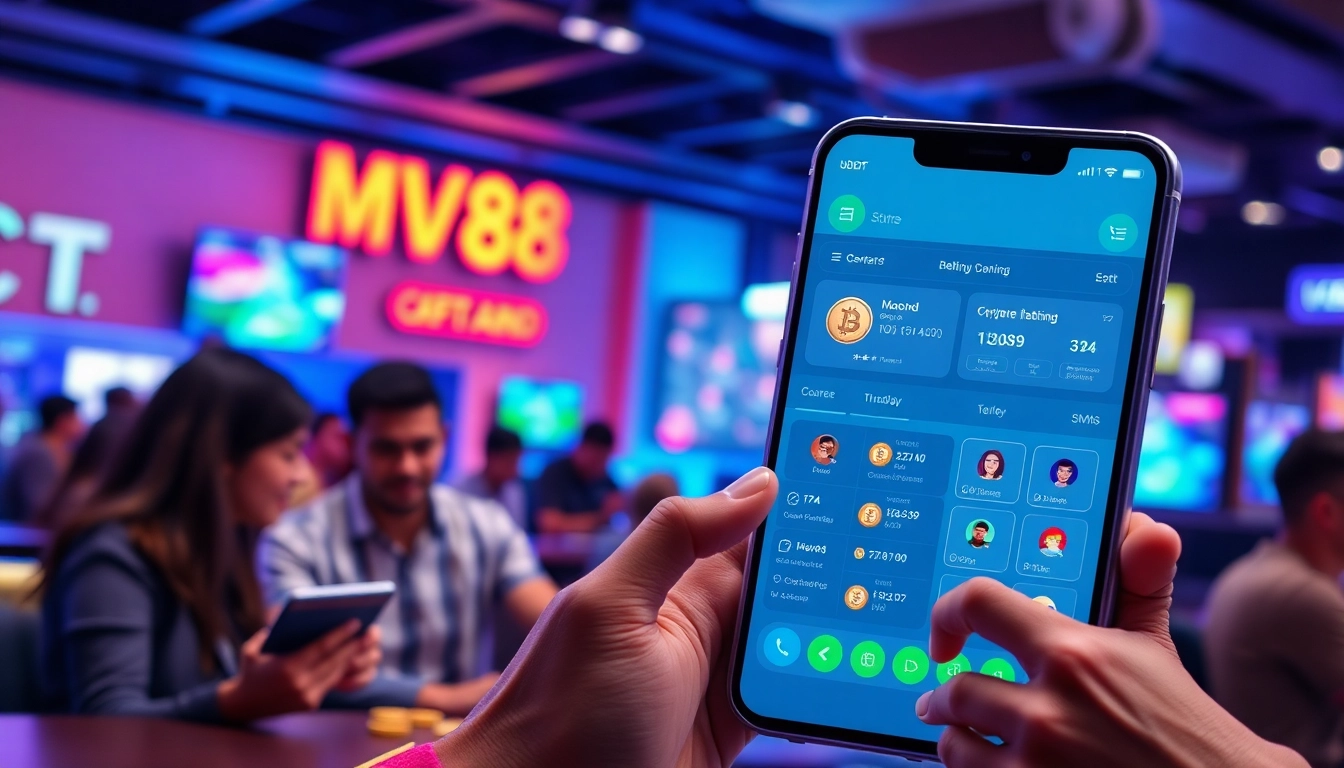 Engaging view of MV 88 mobile app showcasing secure USDT betting transactions.