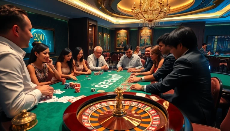 Khela88 VIP players enjoying premium casino excitement with poker chips and cards in a luxurious setting