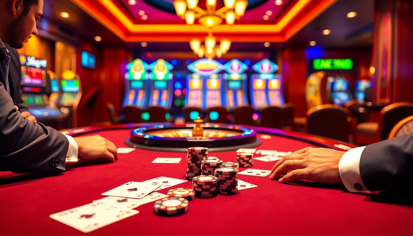 Experience the excitement of betting at nhà cái sa88 with vibrant casino visuals and professional atmosphere.