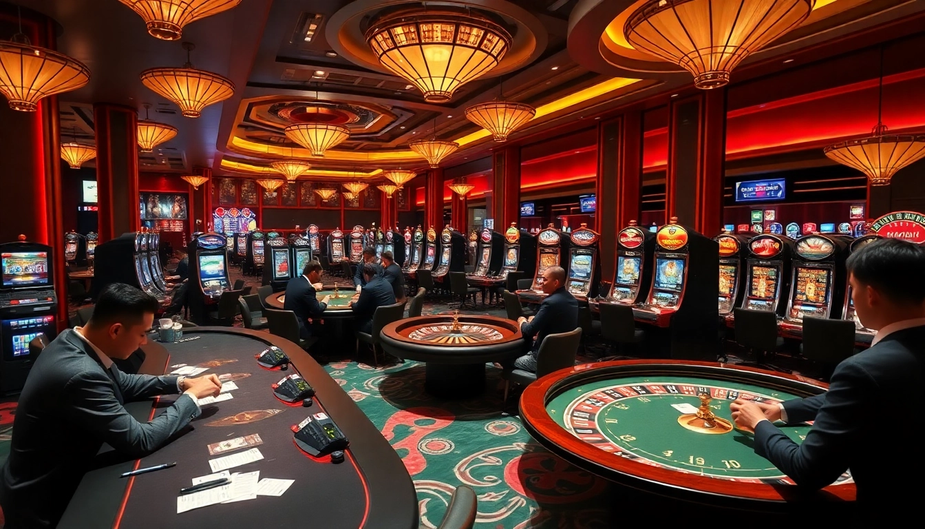 Engage in thrilling gameplay at the nhà cái nova88, featuring vibrant casino tables and jackpot excitement.