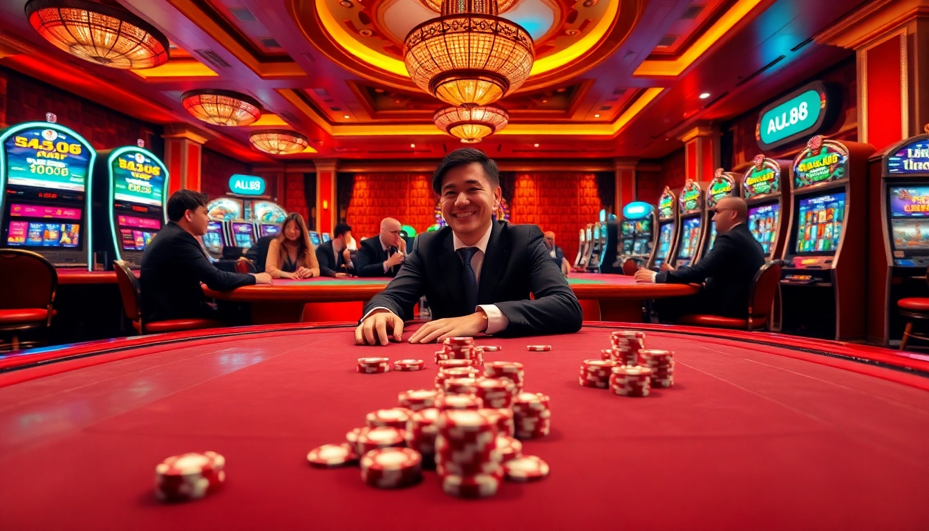 Engaging players at https://au88.select/ experience excitement in a luxurious casino environment.