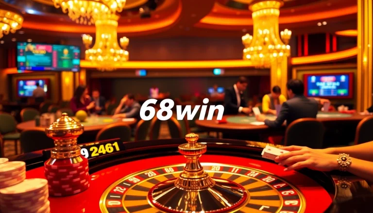 Experience the thrill of 68win with exciting casino games at brilliantly lit tables.