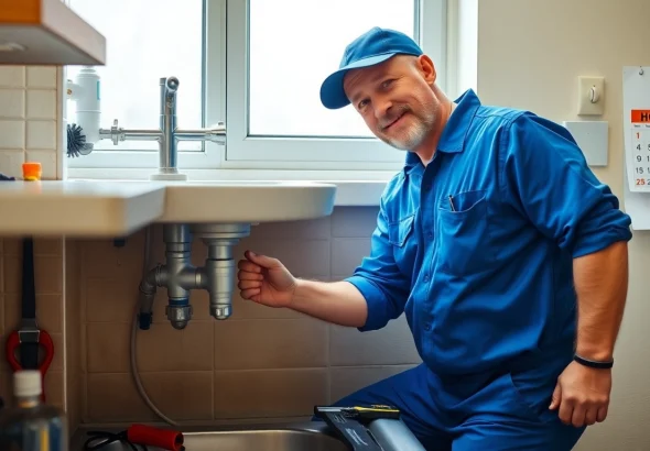 Emergency plumbers on holidays or weekends fixing a burst pipe in NYC.